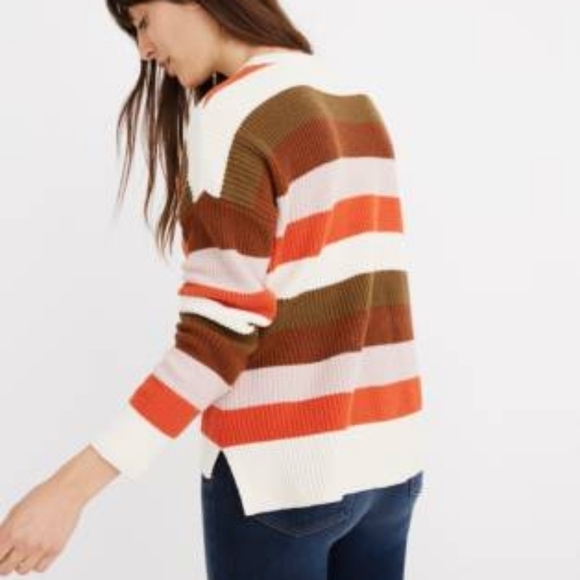 Madewell Patch Pocket Pullover Sweater in Walton Stripe - Picture 3 of 7